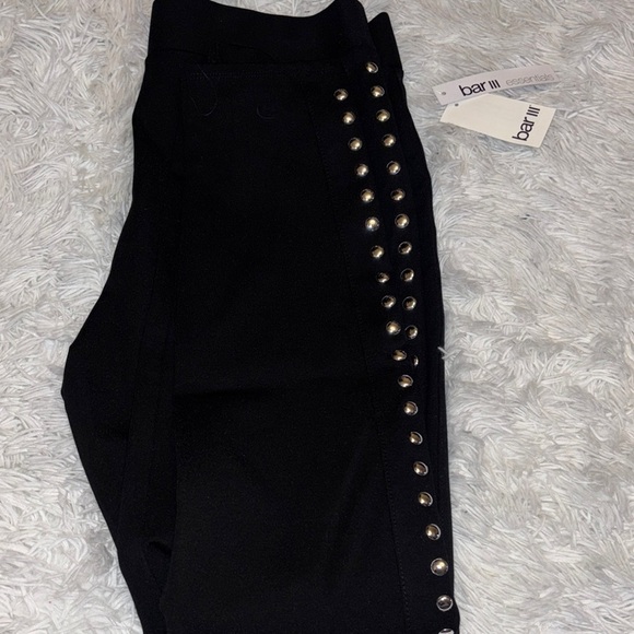 Bar III Black Pants with Silver Studs - Picture 1 of 7